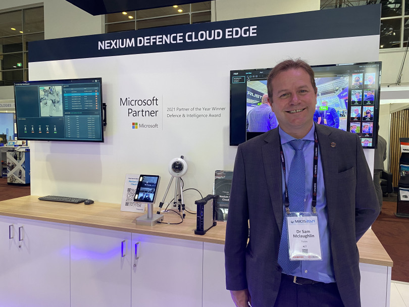 ThalesAustralia's tweet photo. Big thankyou to visitors to our stand at #MilCIS this week! If you would like to learn more about the Connected Digital Battlespace, visit our dedicated page: https://t.co/hXtixQGqAB https://t.co/1ib4zJ2luy