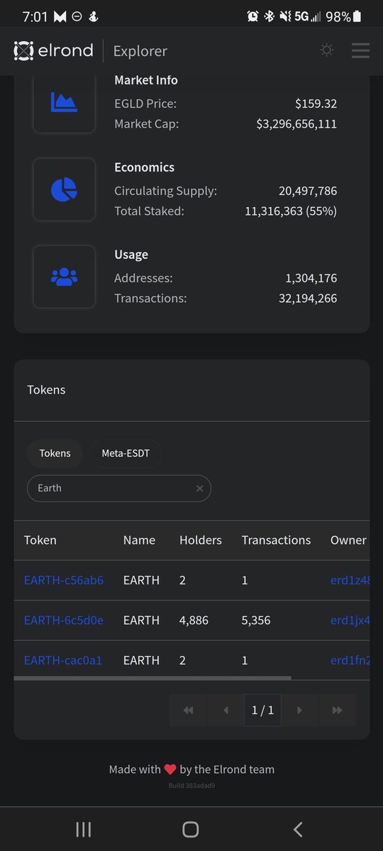 There's been some confusion. Somehow the other EARTH token seems to be seen as the 'real' EARTH token by much of the community. (We were FIRST, see below)

For us it was never truly about Web 3. So we will be something new. THEY have Web 3,we want EARTH, Rebrand Coming Soon. 💪