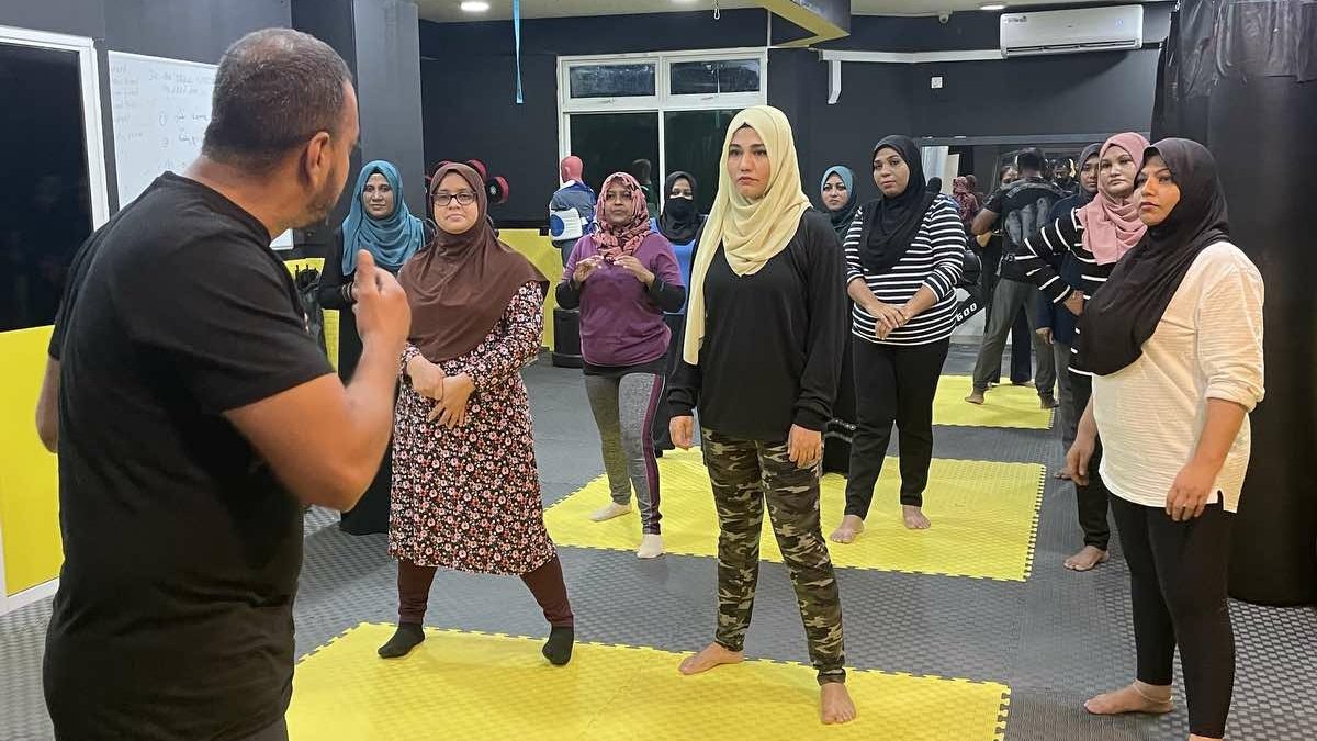 Under Self Defence Training Programme for women, so far we have covered Human Anatomy &amp; Motions, Foot, Palm &amp; Fist Strike Variations, Psychology Side of Self Defence, Arm Choke Escapes, Knee Attacks, Kick Variations, Ground Attack Escape and Elbow Variations. <a href="/fightsoulmv/">fight soul maldives</a>