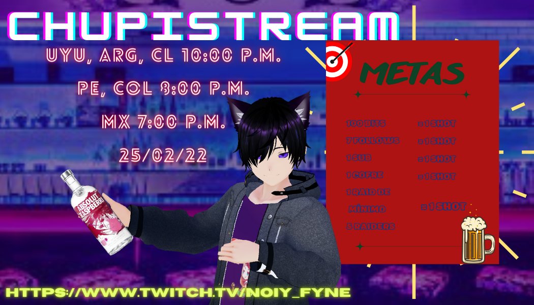 Noiy_Lany's tweet photo. Bueno aca dejo el aviso para hoy del ChupiStream especial 500 espero verlos y aguantar QwQ https://t.co/KAibTDVino https://t.co/7KLpcbKtGp
