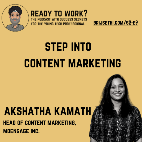 Akshatha_K's tweet photo. Are you wondering how you can be READY TO WORK in #contentmarketing? @brijsethi and I caught up on the current content landscape, from one content creator to another. Do listen in to the #podcast when you can: https://t.co/24zE5Johpw #readytowork https://t.co/Y6JgBxGv2Q