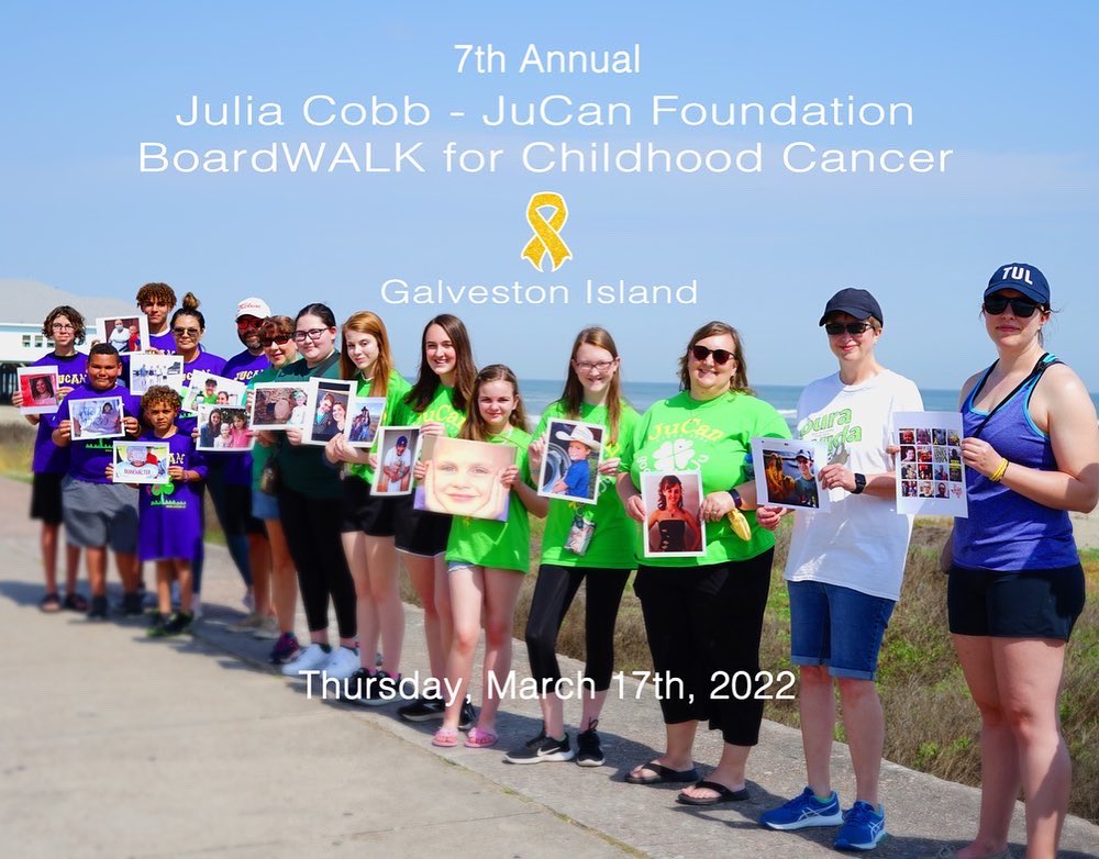 JuCanFoundation's tweet photo. 7th Annual #JuliaCobb #StPatricksDayWalk for #ChildhoodCancerAwareness 🎗Join us at Galveston Island #HistoricPleasurePier 03.17.22 For more info & to register: https://t.co/OwM5LL5wxo #JuCan https://t.co/VJ3Qaf9xhZ