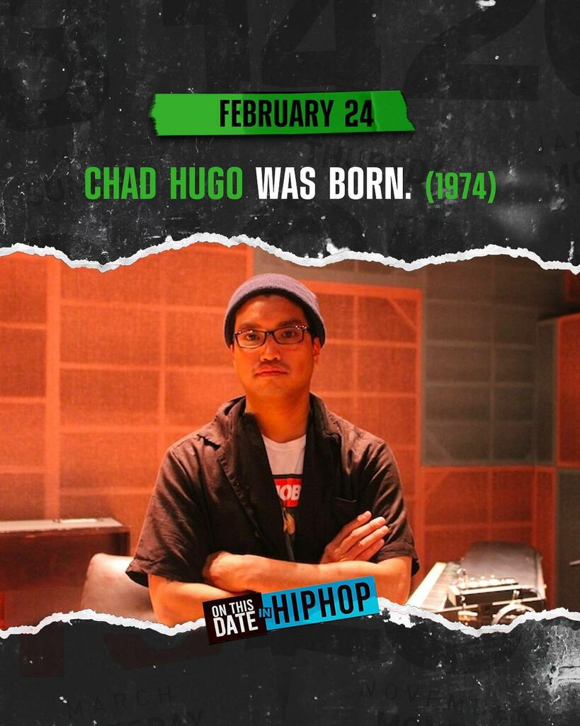 bleepthabastard's tweet photo. #OnThisDateInHipHop, Charles Hugo was born in #Portsmouth, Virginia. #ChadHugo would grow up to: (1) meet @pharrell in band class, (2) become a member of #TheNeptunes and #NERD, (3) create the #DJ team #MissleCommand, (4) be known as #ShimmyHoffa and (5)โฆ https://t.co/wjeWHlQrHF https://t.co/SMTYjMiCcJ