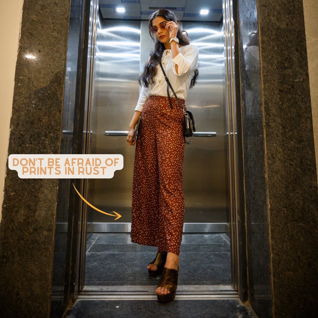 Have you tried adding a hint of rust in your wardrobe to spruce up your vibe? Use these tips to find the right balance to your outfits.❤️‍🔥😋