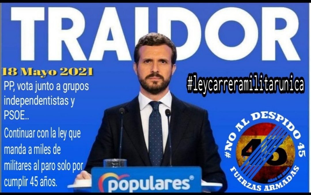 Victorazulon's tweet photo. @montesinospablo #PPSOE #CasadoTraidor #SalvarAlSoldadoEspañol #LEYDECARRERAMILITARUNICA #45CONFUTURO #NosotrosLoSoldados #LeDefensaDeEspañaNoEsTemporal https://t.co/lu7XV4PjXS