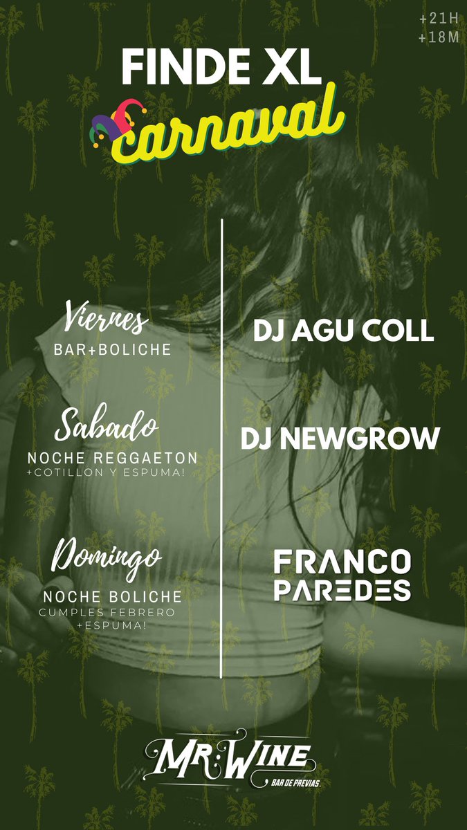 MrWinee's tweet photo. #Carnaval en #MrWine Bar+Boliche https://t.co/KCeDIqtzYA