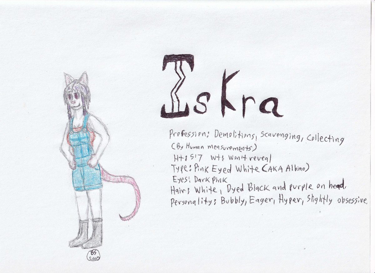 CrazyPhilDerp's tweet photo. @Bunnybun4594 Whelp, continuing with the theme I see from Posters.....
Here is Iskra. Your overly caffeinated, dark back story ridden, oddly efficient engineer with the #ratguild. https://t.co/aaixOOEAeh