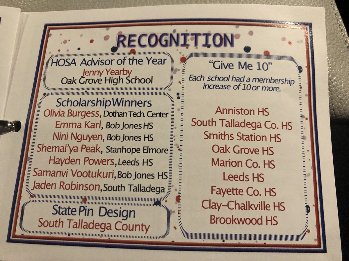 Congratulations South Talladega County HOSA!