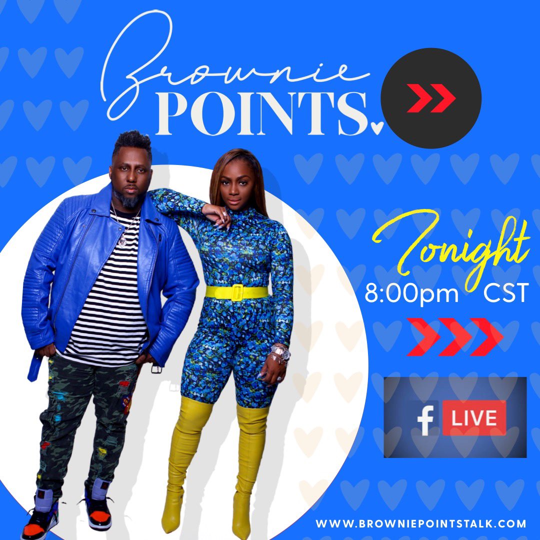 This is for all the Married, Singles, Widows, Unhappy and Engaged people!

Join Drs. Eric L Brown and MeMe Brown tonight for Brownie Points Talk at 9PM EST/ 8PM CST!🔥🔥🔥👏👏👏

#browniepoints #browniepointstalk