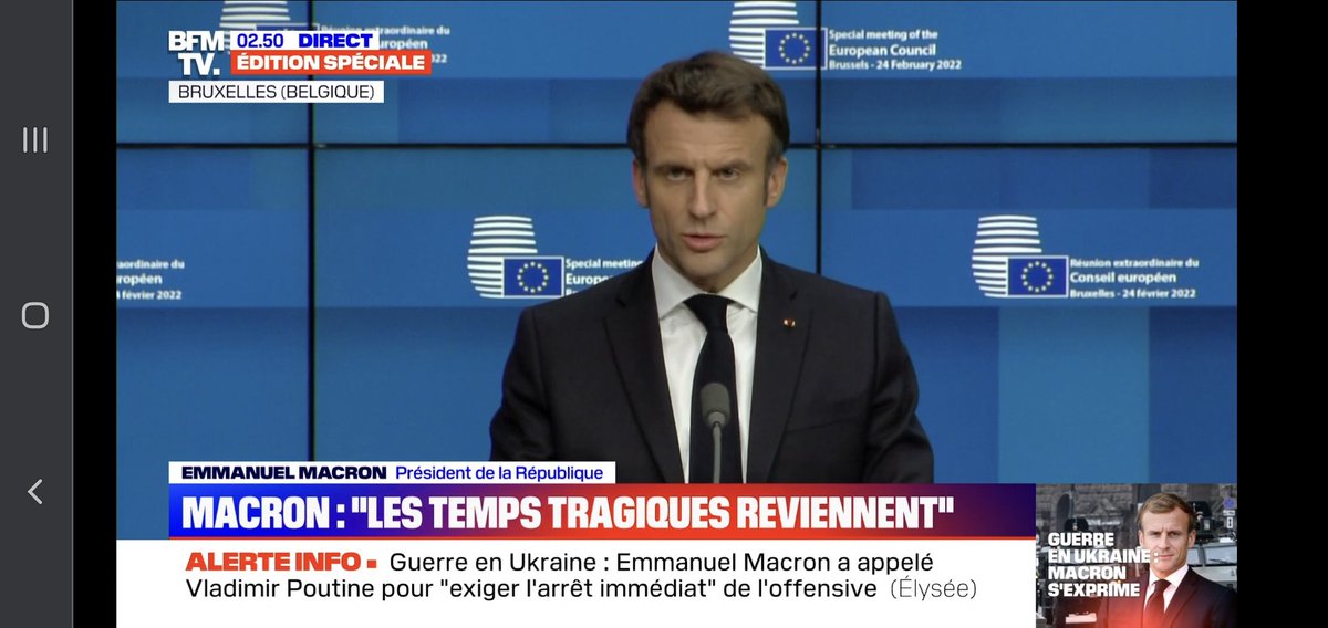 Ssunnye1's tweet photo. Le bougre qui se met à parler à 2h30 du matin ... c'est tout sauf rassurant
#RussieUkraine #EmmanuelMacron  #RussiaUkraineConflict https://t.co/Uj9Ym0daYx