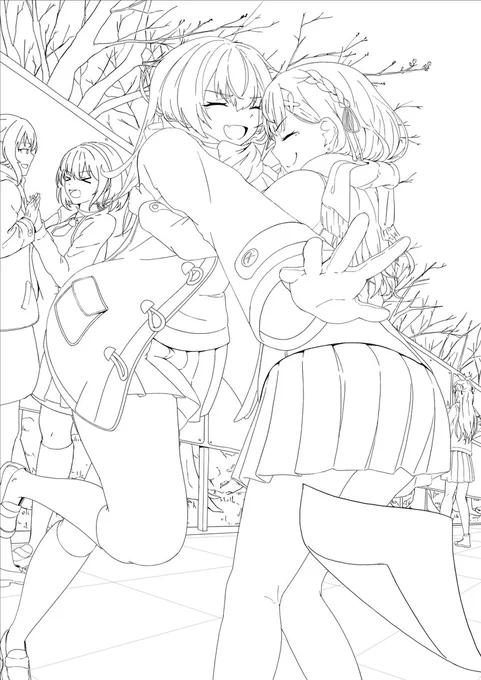 #第三回一味お絵描きリレー
グループ⑫にて線画を担当致しました!
ラフ:月乃 迅さん( @goumourori  )
塗り:saku㊴さん( @skb318  )
お二方ありがとうございました! 