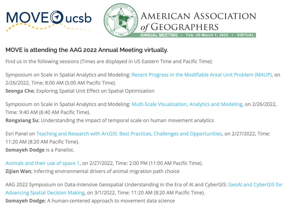 MOVE Research Group (@moveucsb) on Twitter photo We are excited to attend the #AAG2022 Annual Meeting! 🎉Find us in these sessions: move.geog.ucsb.edu/move-aag2022/
<a href="/rongxiang_ucsb/">Rongxiang Su</a> <a href="/zijian_wan/">Zijian Wan</a> <a href="/EvgenyNoi/">barguzin</a> @smayadodge <a href="/UCSBgeog/">UCSB Geography</a> We are excited to attend the #AAG2022 Annual Meeting! 🎉Find us in these sessions: move.geog.ucsb.edu/move-aag2022/
<a href="/rongxiang_ucsb/">Rongxiang Su</a> <a href="/zijian_wan/">Zijian Wan</a> <a href="/EvgenyNoi/">barguzin</a> @smayadodge <a href="/UCSBgeog/">UCSB Geography</a>