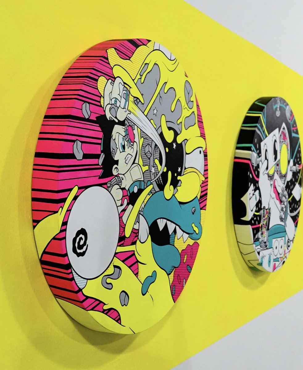 Mattgondek's tweet photo. GOD'S PLAN

24”. Five color Acrylic on Circular Canvas

From my recent exhibition “Discipline” in Mexico City 💀 https://t.co/WxGbjVpaIX