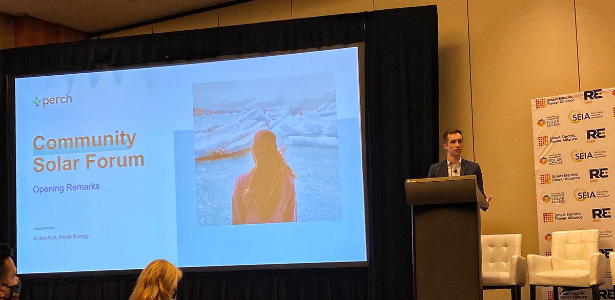 Day 2 was all about #CommunitySolar &amp; #EnergyEquity w/ @Mylesfish keeping focus on the mission:

77% of Americans can’t install solar due to low-income, ineligible rooftops, or not owning a home

Comm solar is a just, cost-effective solution for this often left-behind population
