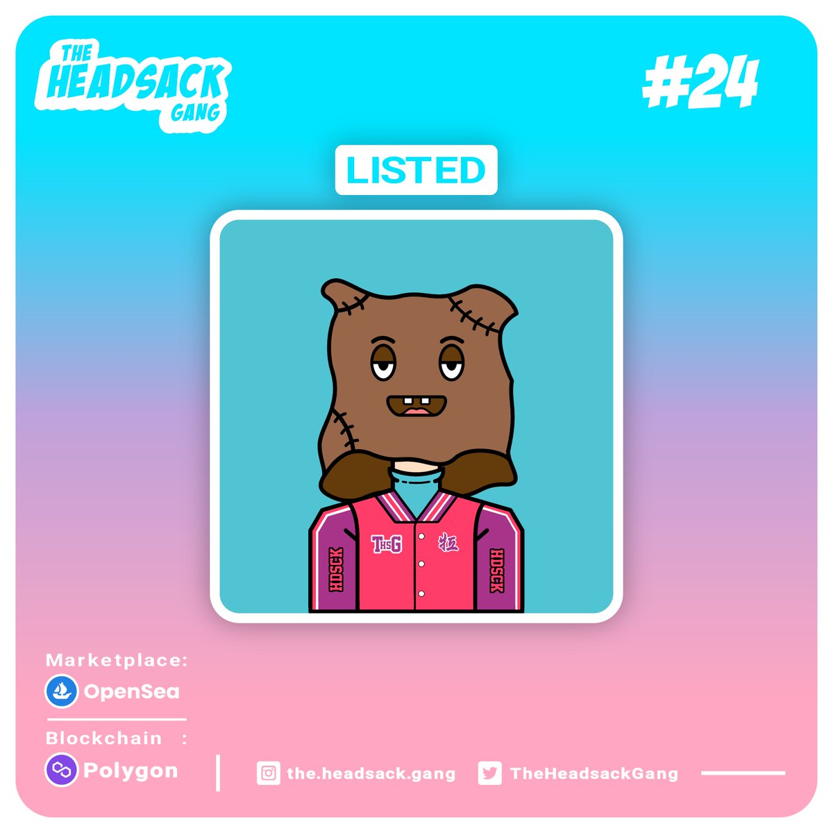TheHeadsackGang's tweet photo. Available on OpenSea⛵ - The Headsack Gang #24

🔗Link on Bio

#NFT #NFTCommunity  #NFTProject #NFTs #nftart #NFTdrop #NFTCollection #nftcollectors  #opensea #OpenSeaNFT #TheHeadsackGangNFT https://t.co/YSxM7BSFiZ