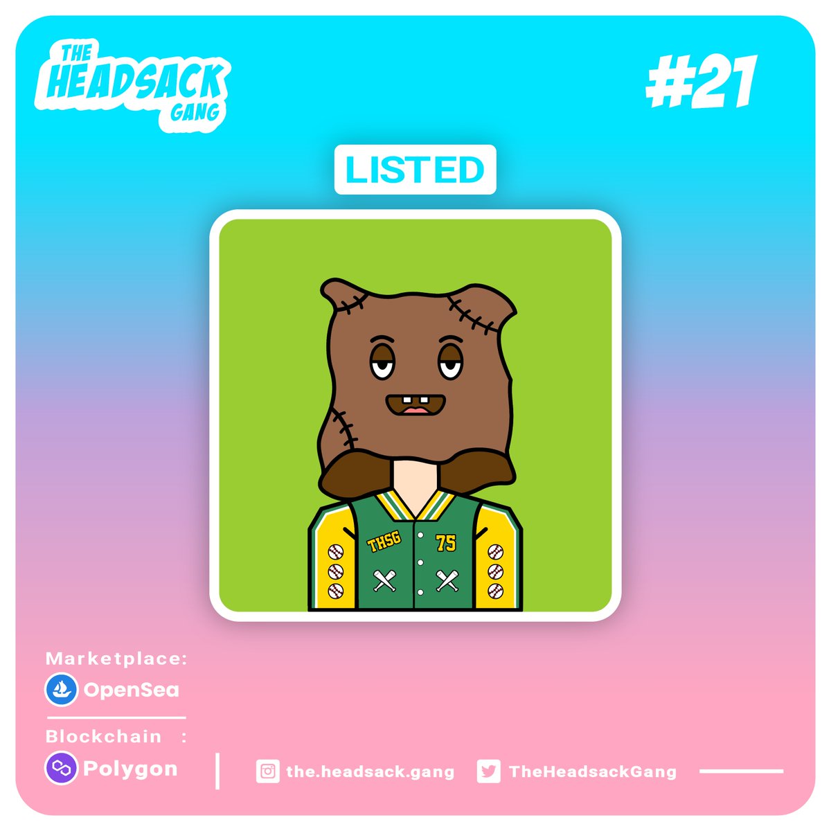 TheHeadsackGang's tweet photo. Available on OpenSea⛵ - The Headsack Gang #21

🔗Link on Bio

#NFT #NFTCommunity  #NFTProject #NFTs #nftart #NFTdrop #NFTCollection #nftcollectors  #opensea #OpenSeaNFT #TheHeadsackGangNFT https://t.co/2OxxHYibZj
