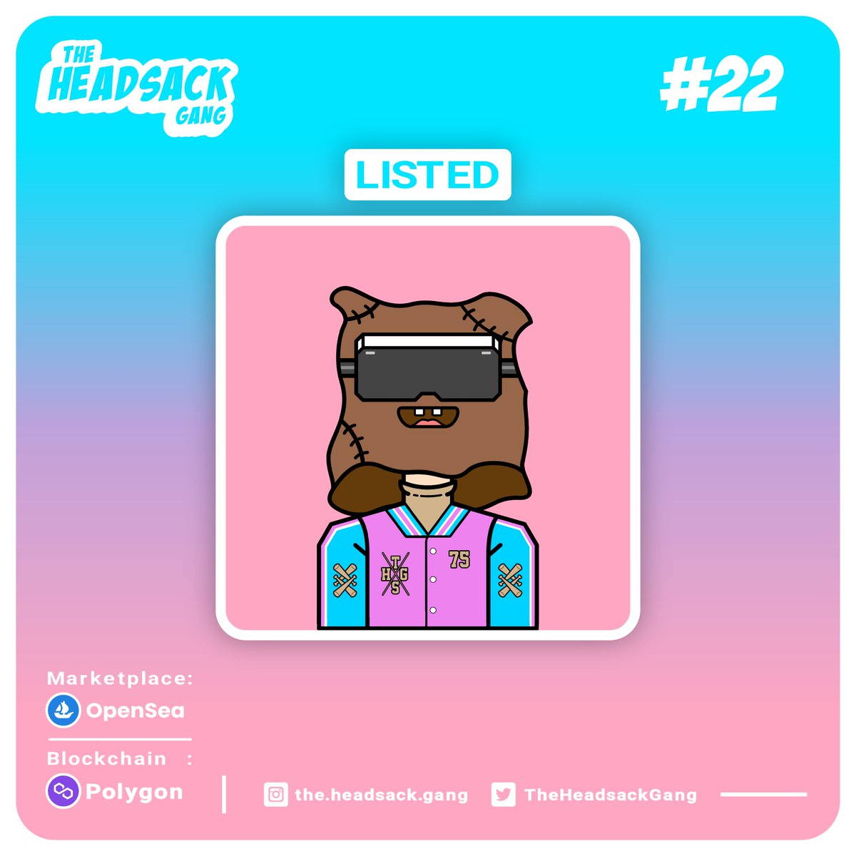 TheHeadsackGang's tweet photo. Available on OpenSea⛵ - The Headsack Gang #22

🔗Link on Bio

#NFT #NFTCommunity  #NFTProject #NFTs #nftart #NFTdrop #NFTCollection #nftcollectors  #opensea #OpenSeaNFT #TheHeadsackGangNFT https://t.co/9Lh3roOUMw