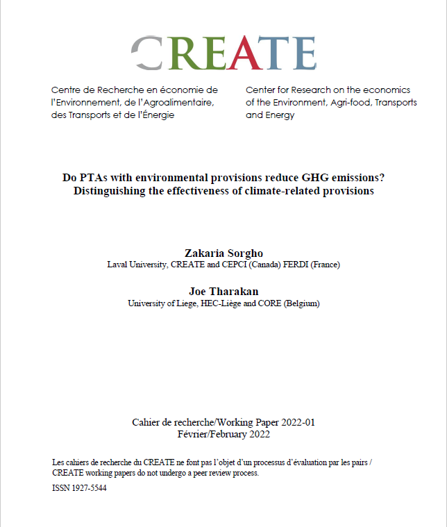 zakariasorgho's tweet photo. In this paper, we assess the effectiveness on #ClimateChange mitigation of the environmental-related commitments contained in preferential trade deals. Does any trade agreement with environmental provisions contribute to the reduction of emissions? #EconTwitter #TradeEnvironment https://t.co/AItPTGIGXh