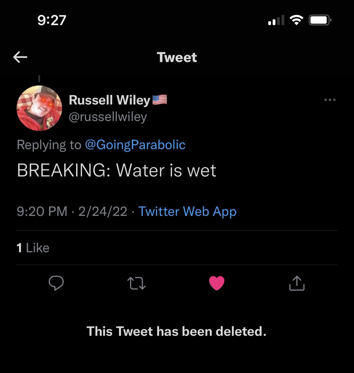 BREAKING Nice try reply guy with immediate regrets. Unless it is frozen. Then water is hard. Or maybe as a steam then water is hot.