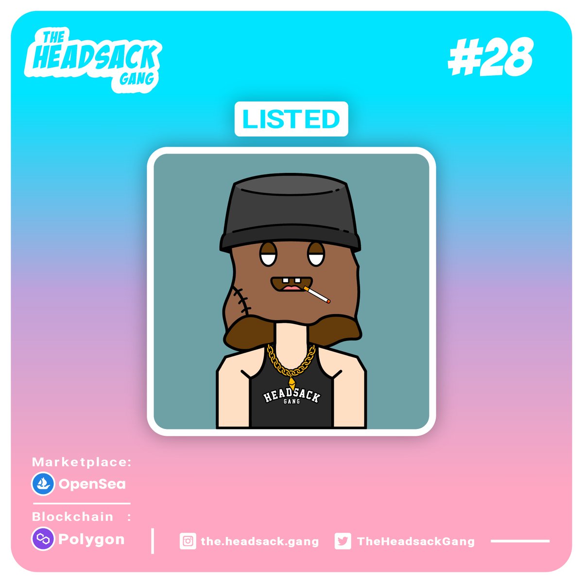 TheHeadsackGang's tweet photo. Available on OpenSea⛵ - The Headsack Gang #28

🔗Link on Bio

#NFT #NFTCommunity  #NFTProject #NFTs #nftart #NFTdrop #NFTCollection #nftcollectors  #opensea #OpenSeaNFT #TheHeadsackGangNFT https://t.co/Ds9nAk02uz
