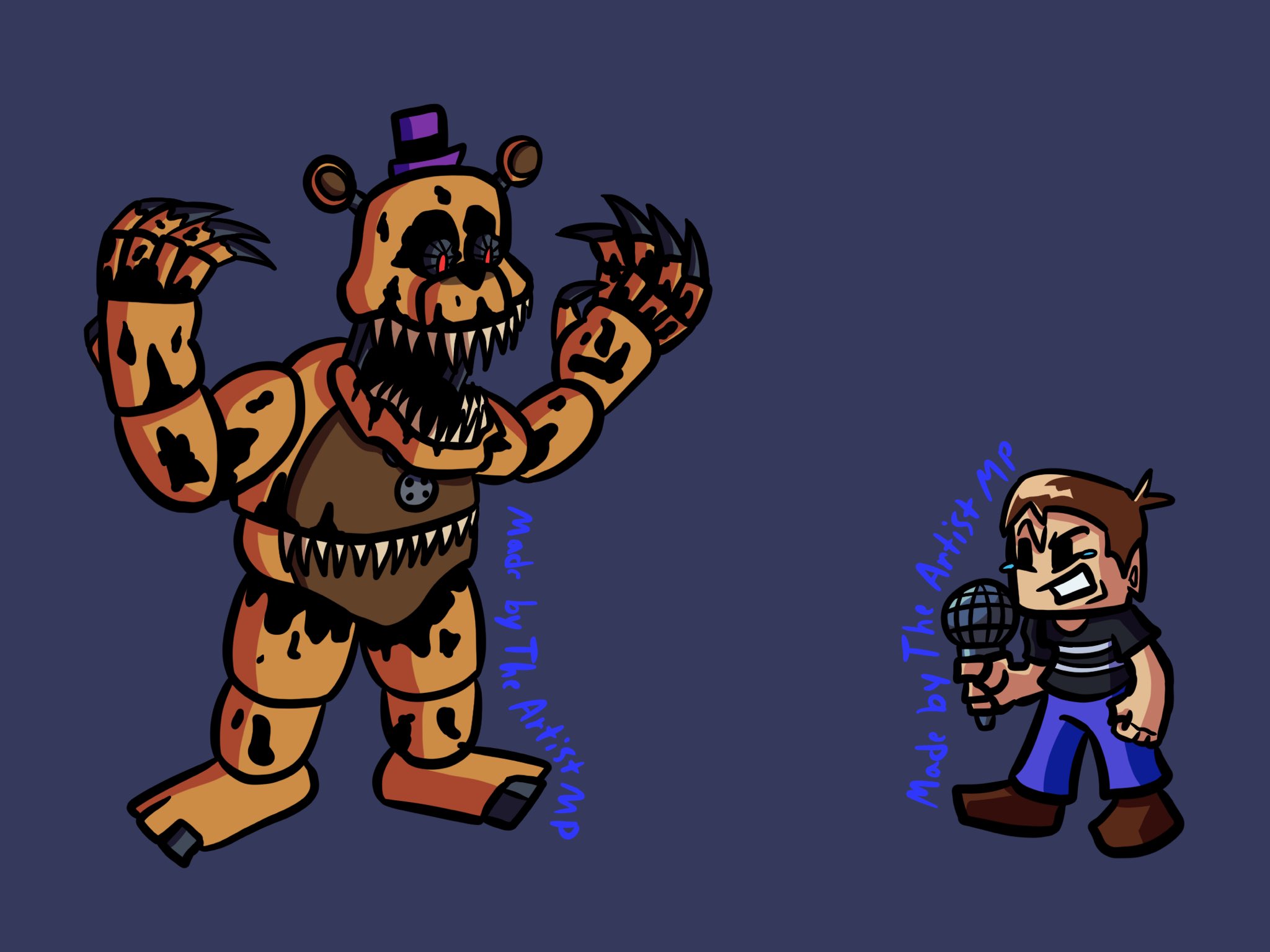 Crying child from five nights at freddy s 4 pixel art