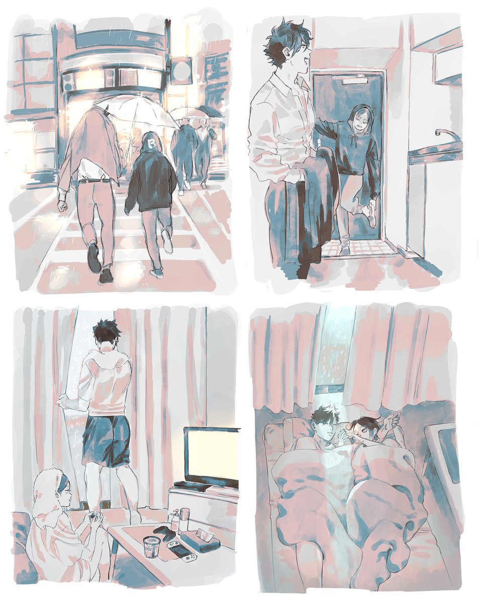 mookie000's tweet image. Kuroo's apartment 🌧️⛈️🌧️☔️