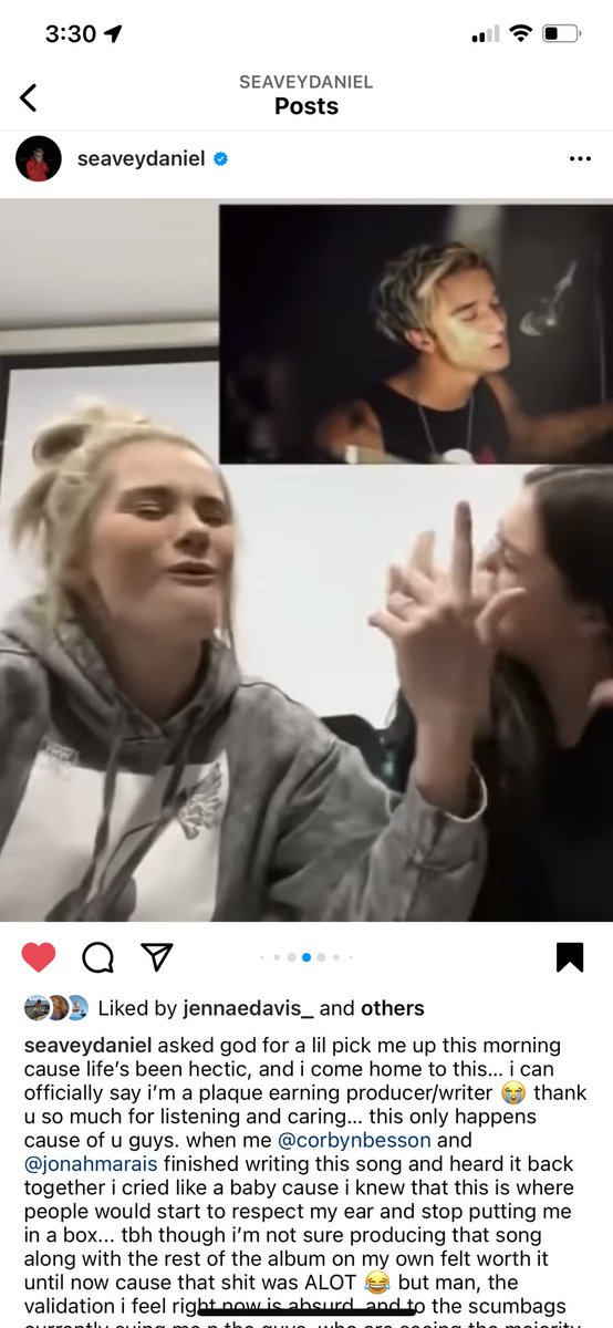 bessonxchickee's tweet photo. Congrats to the boys on #FALLINWDW going GOLD! 

Also..shoutout @SeaveyDaniel for posting our reaction to fallin?!🤍 we love it if you can’t tell https://t.co/sDMGOOzUIM