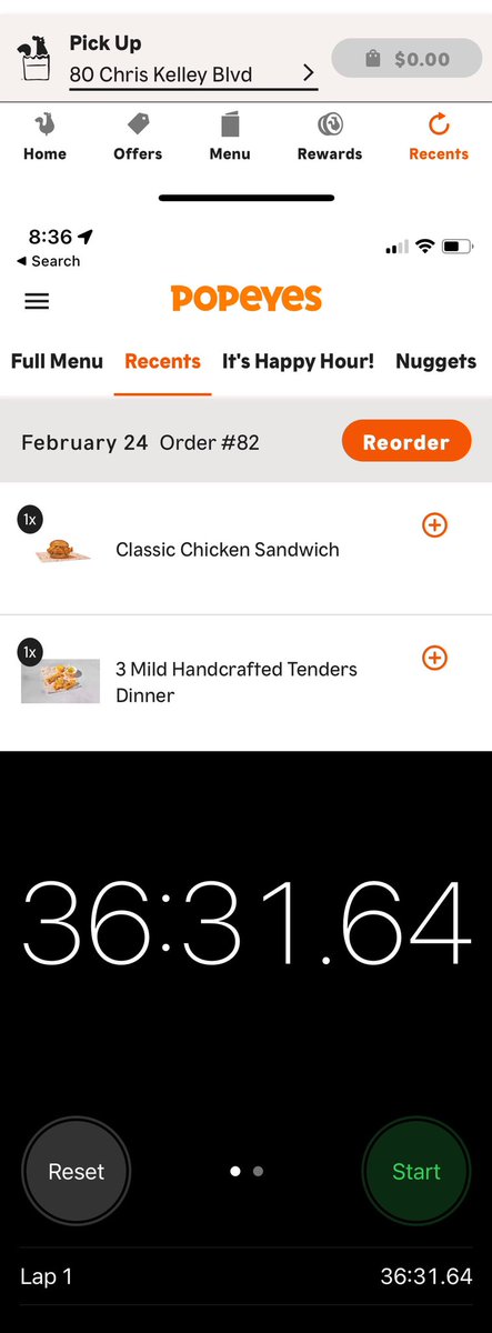 polardude1983's tweet photo. @Popeyes order took 36 minutes from getting at the drive thru to receiving it. This was not the first time. Not going back for a long time https://t.co/KKXkolPdkJ