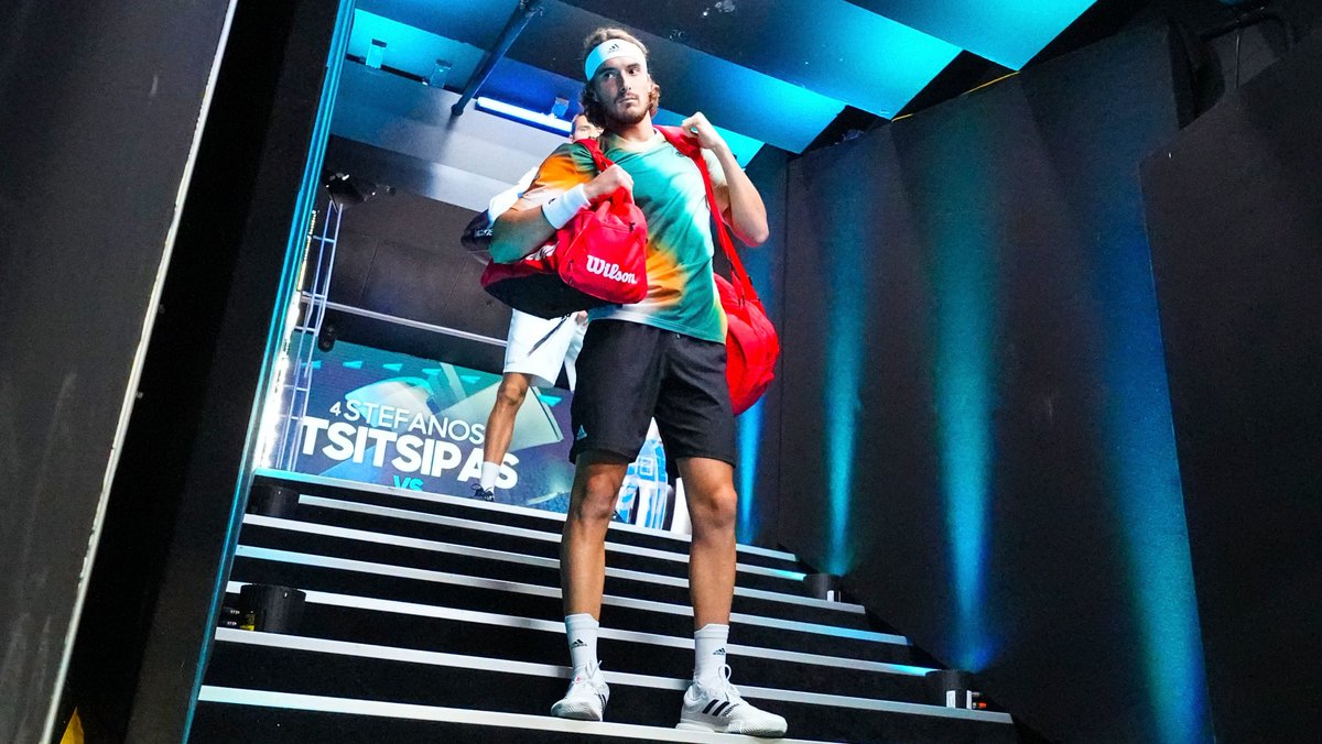 AustralianOpen's tweet photo. BTS with @steftsitsipas 🇬🇷 📸

#AusOpen • #AO2022 • #AOStyle https://t.co/HQ1qgF0hUj