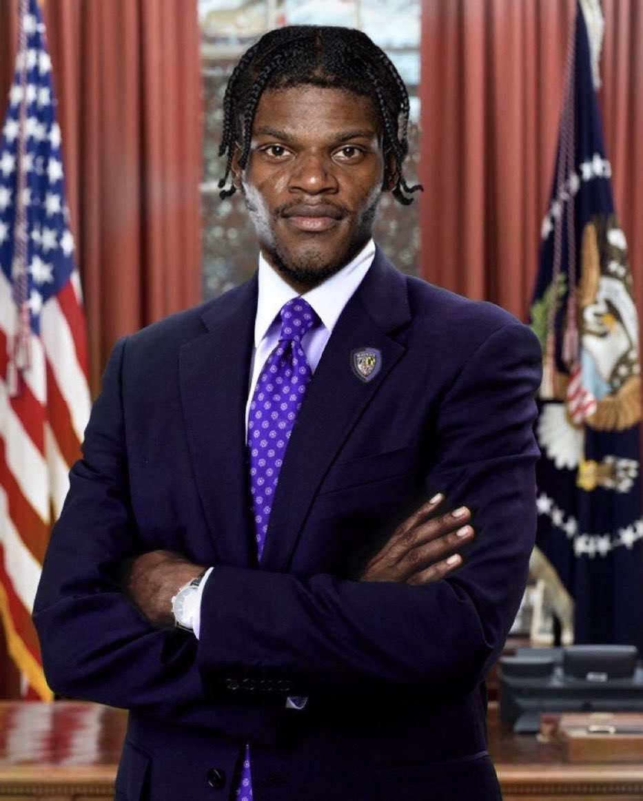 RealmRavens's tweet photo. Lamar Jackson for President 🇺🇸 https://t.co/EPMSVG4cT8