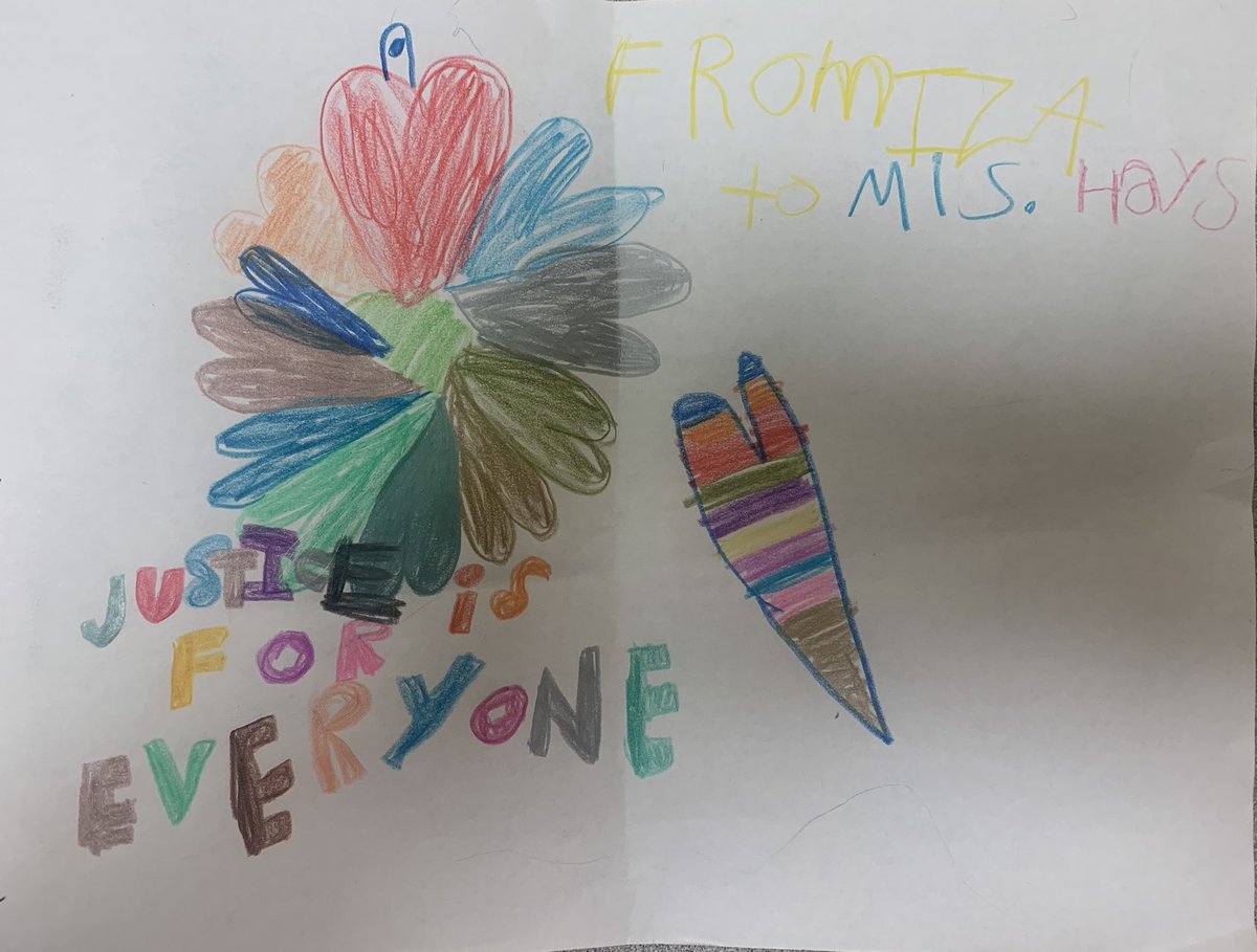 We can all learn a little something from kindergarteners! A beautiful card made by one of our itty bitty bulldogs! They are listening! #thebulldogway <a href="/ECCBulldogs/">Early Childhood Ctr</a>