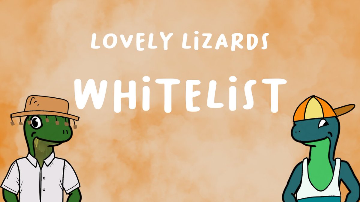 lovely_lizards's tweet photo. Our WL raffle is still going on so make sure to enter below:

🚨10x LOVELY LIZARD WL GIVEAWAY🚨

1️⃣ Follow @lovely_lizards 
2️⃣ RT + Like
3️⃣ Tag 3 frens 

🚨 Ends in 15h! 🚨

#NFT #NFTGiveaway #NFTdrop #NFTProject https://t.co/P2Tni721XC