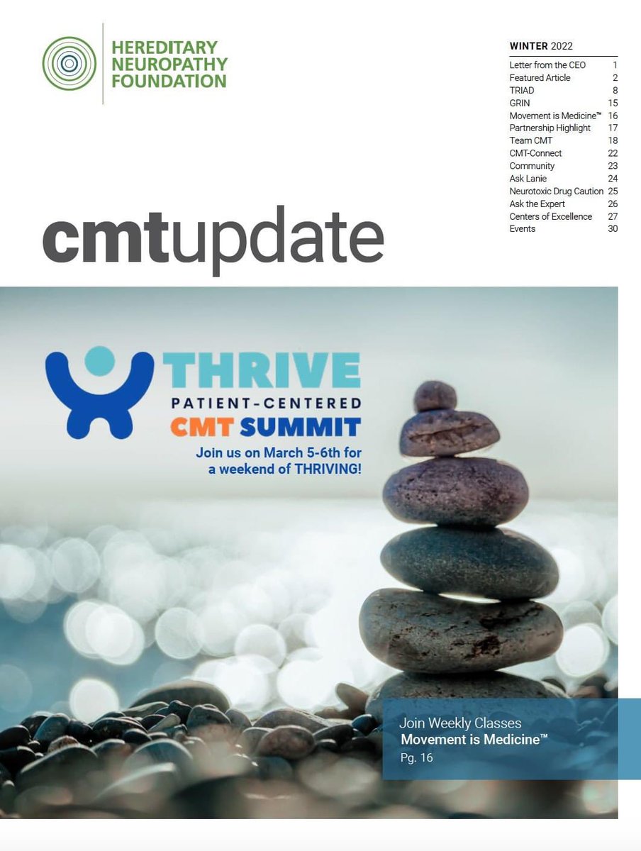 CMTNeuropathy's tweet photo. HNF's Winter CMT Update!

Read about the latest in CMT research and programs!

Download: https://t.co/T6klNzadcc #charcotmarietoothdisease #cmtwegotthis #cmtupdates #hnf4cmt #charcotmarietooth #cmtstrong #mim #cmtneuropathy #raredisease #cmtapp #hnf https://t.co/w59GimZ7U9