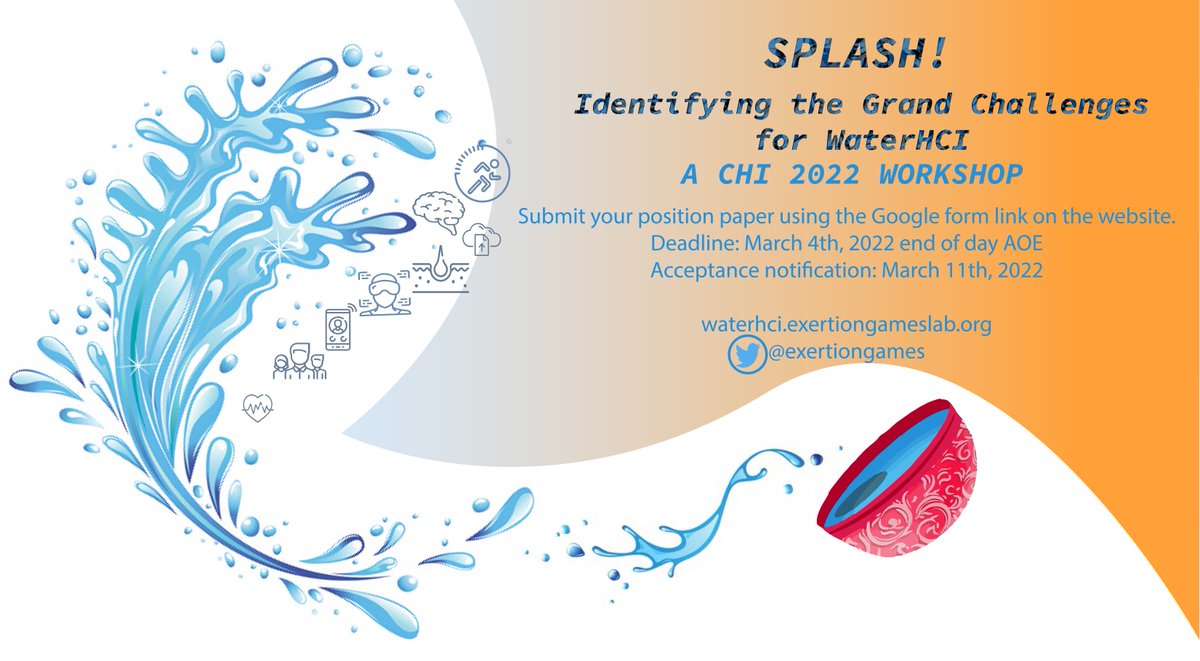 exertiongames's tweet photo. #water + #HCI = join our workshop: https://t.co/lOli0sc5TN