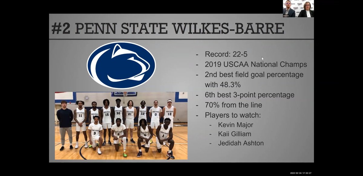 Coachhammett's tweet photo. Penn State Wilkes-Barre Is Going Dancing! 

We Are Going Into The @USCAA D2 National Tournament As The #2 Seed.

This Is The First Time In School History We're Seeded As High As The #2 Seed In The @USCAA National Tournament. 

#History
#PSWBHOOPS #ExpectUs
#EverythingForPops https://t.co/z8ugrFONog