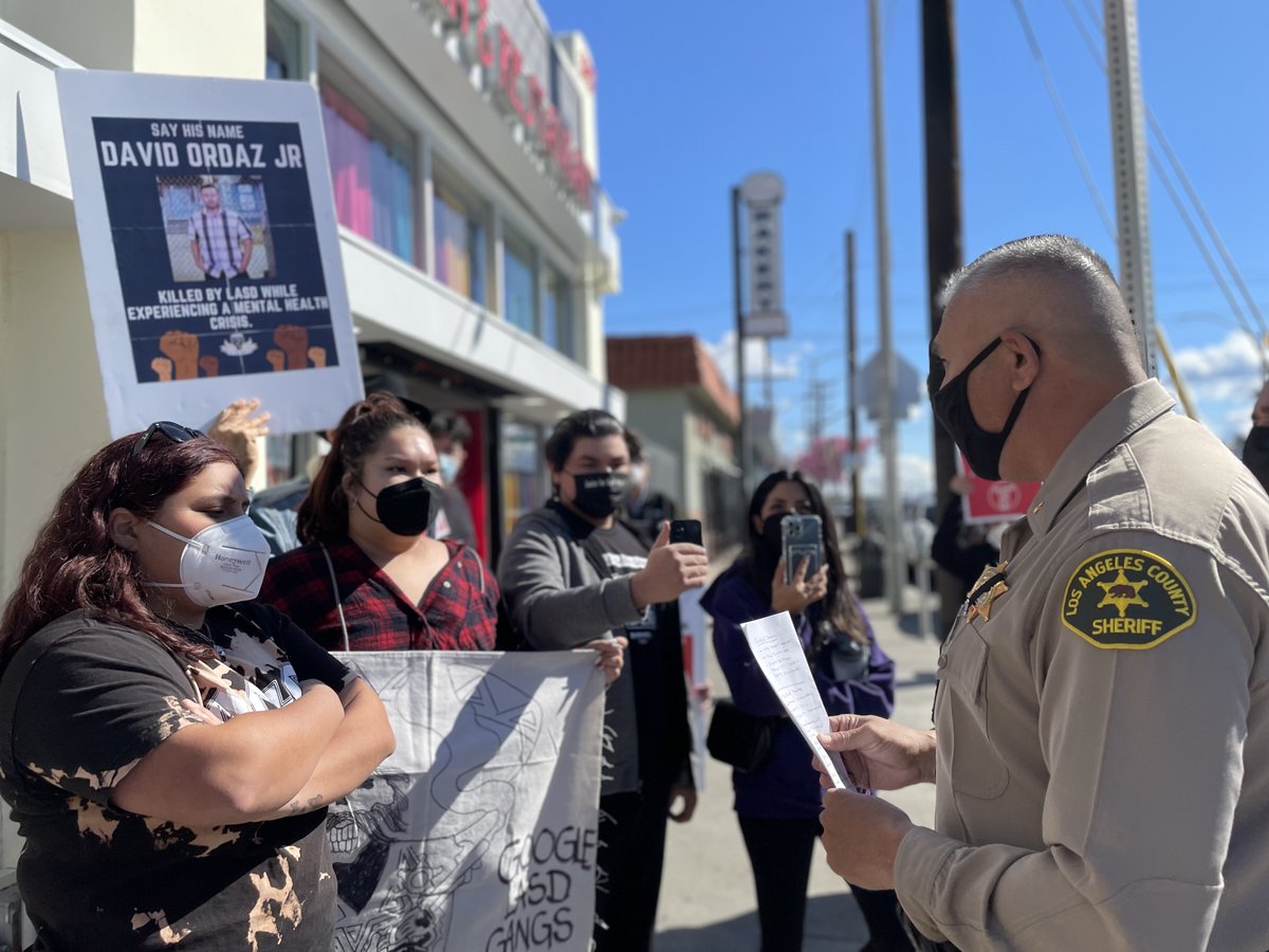 fightbacknews's tweet photo. "Inside of the shop were less than a dozen people surrounded by East LA sheriffs who were having coffee. This sad event was a public relations stunt by the LA Sheriff’s Department to counter the ever-growing sentiment against deputy gangs and the LASD."
https://t.co/lf0x3p208n https://t.co/3NBbxJZBlu