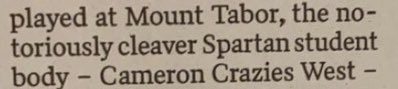 A job well done, is a job worth doing. Best student section in the City… Tabor City Forever 🤝💼🤞 - “Cameron Crazies West” 🤫