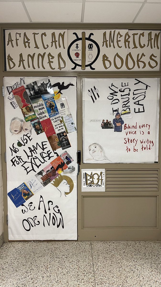 Check out these beautifully designed doors our students and staff created in honor and celebration of black history. #BlackLivesMatter  <a href="/District287/">Intermediate District 287</a>