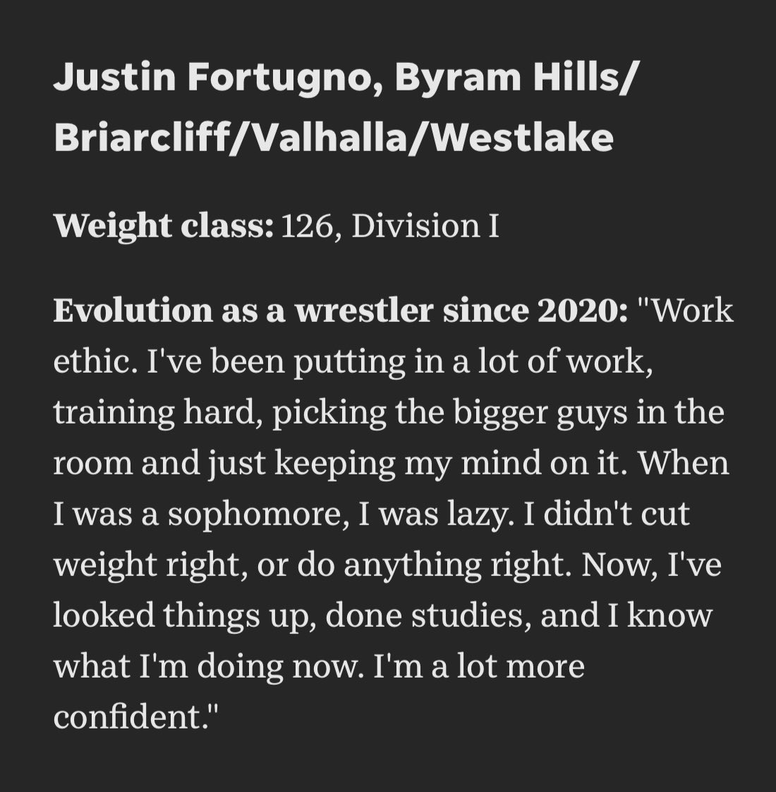 anaral3's tweet photo. Good luck at states Justin !!! 💪 https://t.co/1G9BvkNR7e