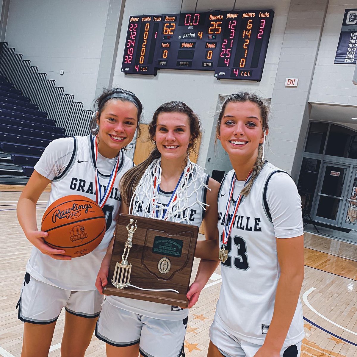 StoriedRivals's tweet photo. Granville with just an absolute dominant performance tonight.

Running clock in a District Final?! Yeah, that’s the second straight year @BlueAcesBball has done that 👏 https://t.co/wSLrIkPwmP