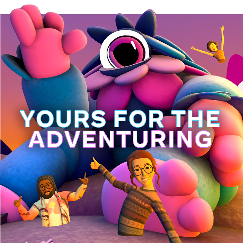 MetaHorizon's tweet photo. Start from the start. Worlds are now forming and you can be among the first to build, explore or take selfies with roaming alien giants.