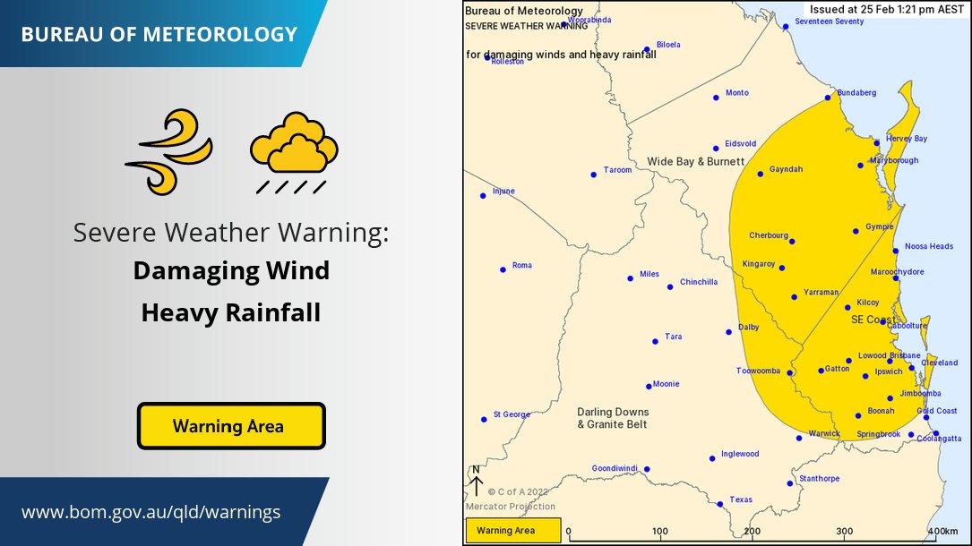 Bureau of Meteorology, Queensland on Twitter "⚠️Severe Weather Warning