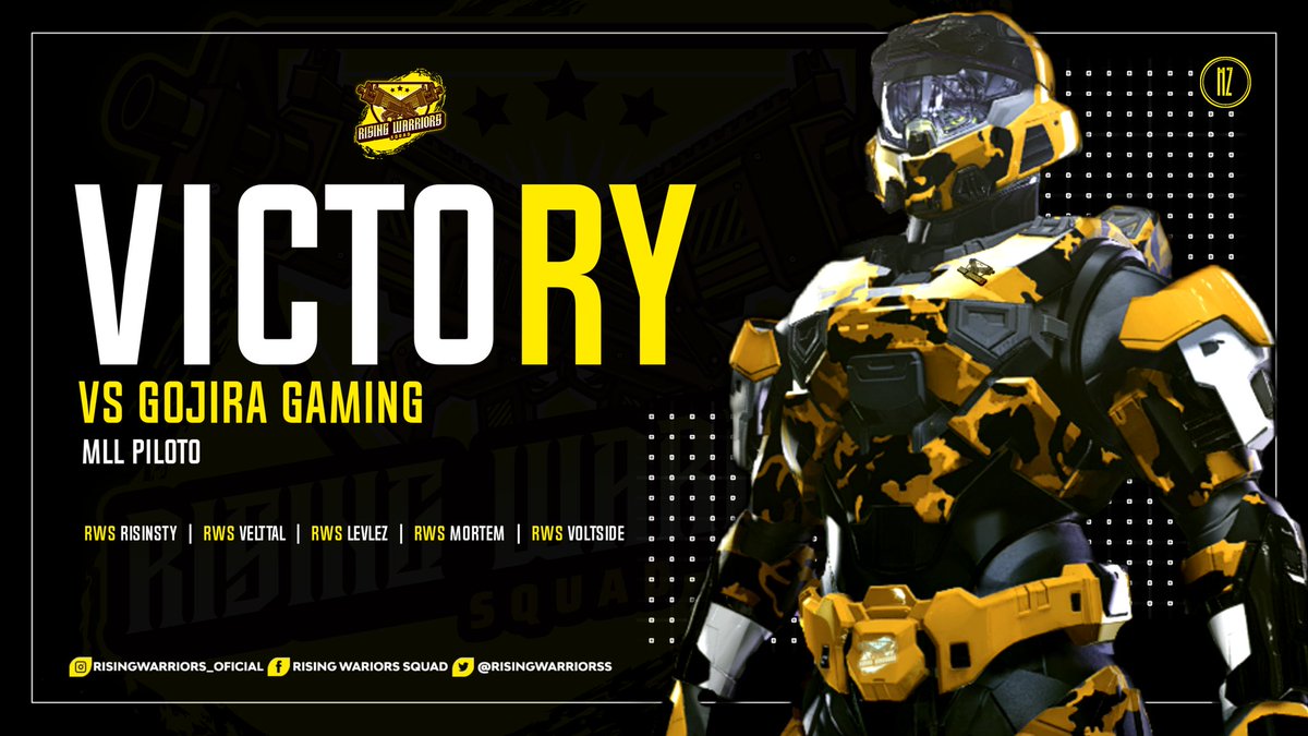 ¡¡Victory!! 💛

Today, our team gave us the victory 2-0 against <a href="/GojiraGaming/">Gojira Gaming</a> on the <a href="/DeporteDigitalH/">Deporte Digital 01</a> league. 

Congratulations team
-<a href="/Risinstyle/">Risinstyle 🇲🇽</a>
-<a href="/MQRTEM/">Abdiel</a>
-<a href="/Veltal_/">Veltal</a>
-<a href="/anconaaa_/">Mario-neta</a>
-<a href="/TheWarriorCesar/">TheWarriorCesar</a>

Desinger: @Samhz9 💛

#GoRWS 💛