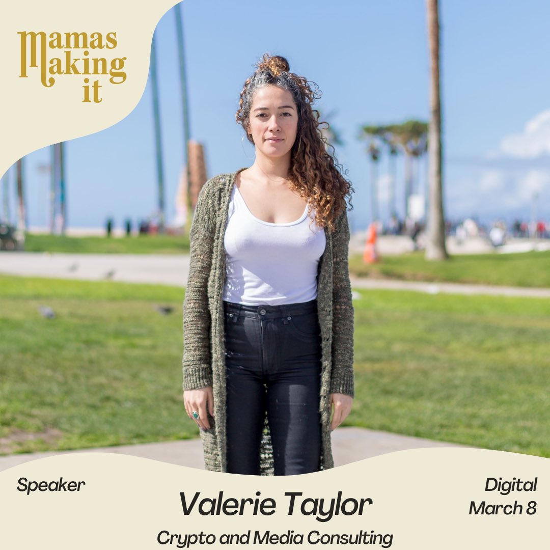 valgtaylor's tweet photo. I'm so excited to speak at the sixth-annual @fashionmamas_ #MamasMakingItSummit, taking place digitally on International Women's Day on Tuesday, March 8! I’ll be answering questions about crypto, NFTs & web3. Tickets: https://t.co/1Fezas9A9N https://t.co/yfep2ioP0F