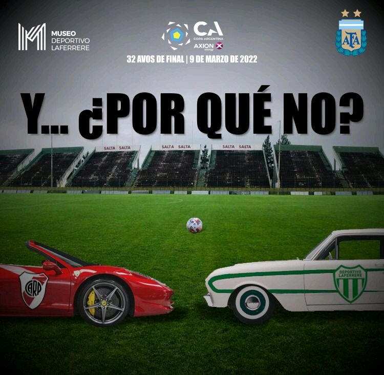 LafeOficial's tweet photo. "SI ANDAS EN FALCON, ESTÁS EN LAFERRERE "... Muy pronto se viene la venta de entradas para el duelo histórico por @Copa_Argentina entre @RiverPlate y @LafeOficial...
Venta exclusiva de @LafemaniaTienda 
#yPorqueNo? #UnSentimientoInexplicable https://t.co/ocujGD0xiy