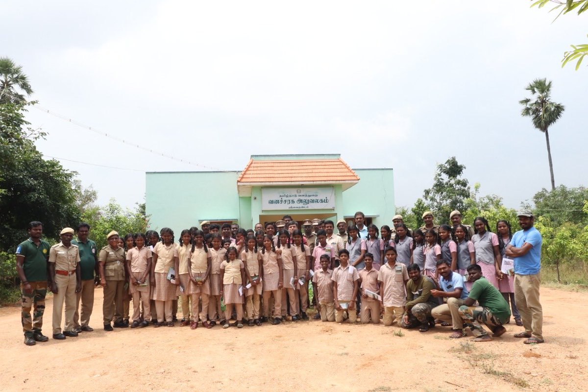 division_forest's tweet photo. The first step towards change is awareness. Eco awareness camp at Vallanadu Blackbuck Sanctuary with students from Govt higher secondary school Vallanadu, Thoothukudi.#VBBS https://t.co/tp9QiFxFyh