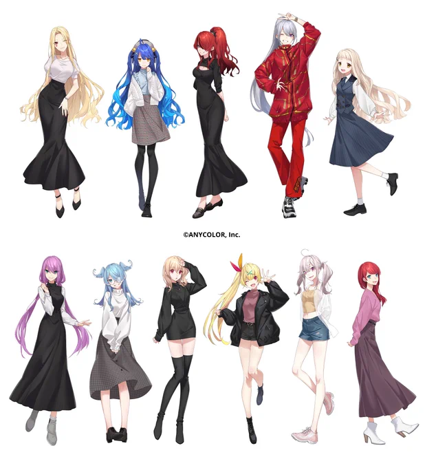 『 #にじさんじアーカイブス  2021-2022』にて女性ライバーさんの私服姿を描かせて頂きました!宜しくお願い致します。 
