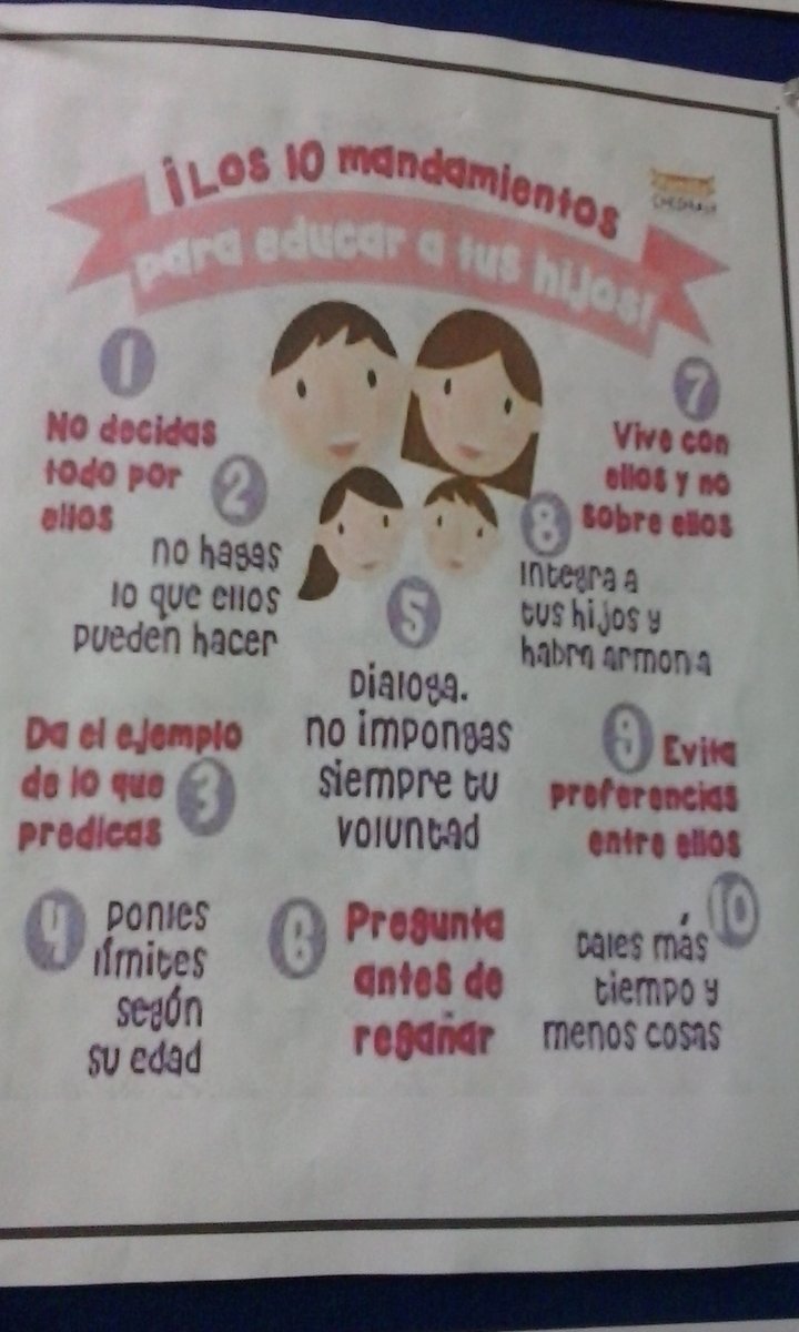 loucalixto's tweet photo. Comparto los 10 mandamientos para educar a  tus hijos, de un Taller de Escuela para Padres! en la EPO82. https://t.co/YdFdfKOSUk