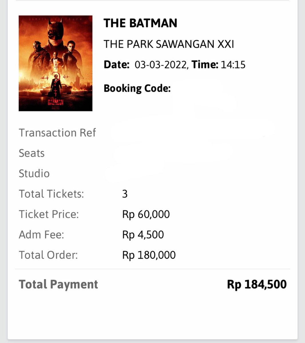 Yayy saved my seat for the vengeance😍 I could’ve just booked for March 1st, but im going with my friends and they’re only free at March 3rd so