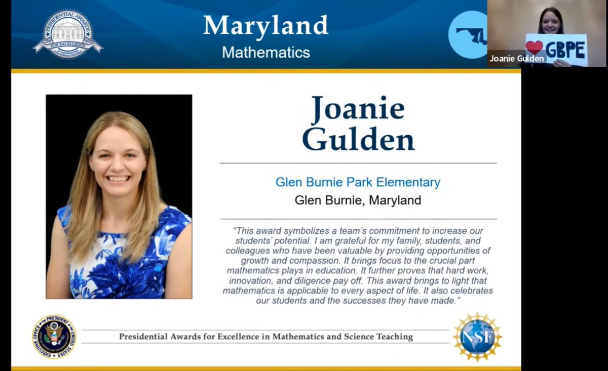 KCSmith72's tweet image. Very excited to watch this! So proud of @JGulden22 and knew she was SUMthing special when I saw her teach math many years ago!! So PROUD to be a @gbparkaacps 🐯 Tiger teammate and watch her do her thing!✖️➕️➖️➗️ #GrowingMathMinds #Rockstar